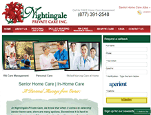 Tablet Screenshot of nightingaleprivatecare.com